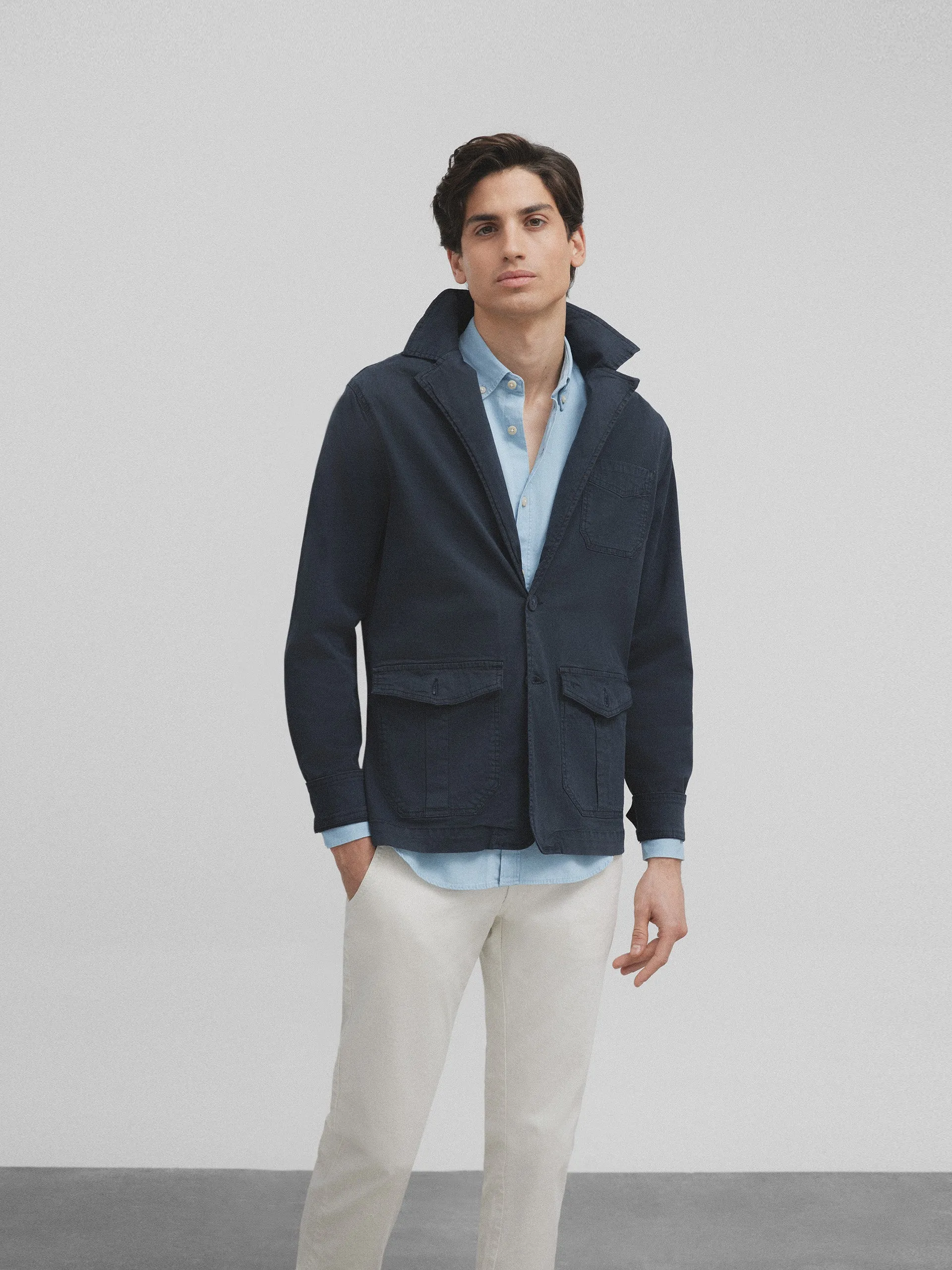 Semiblazer azul marino