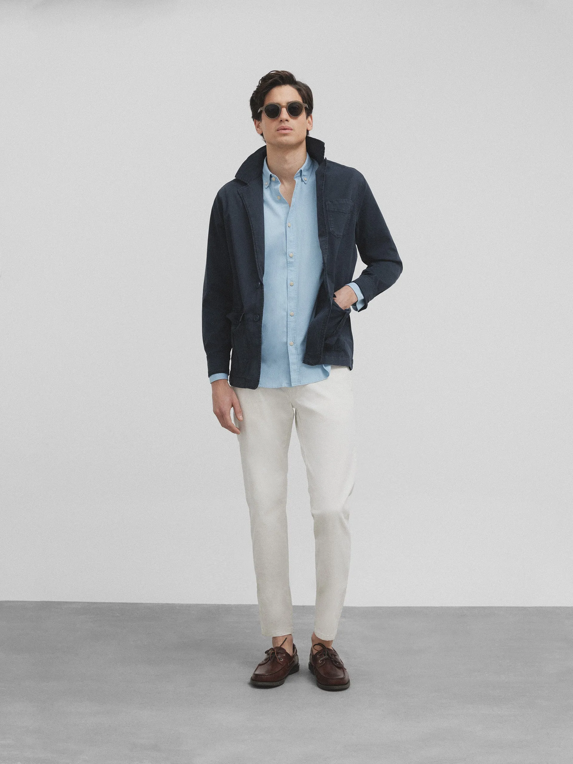 Semiblazer azul marino