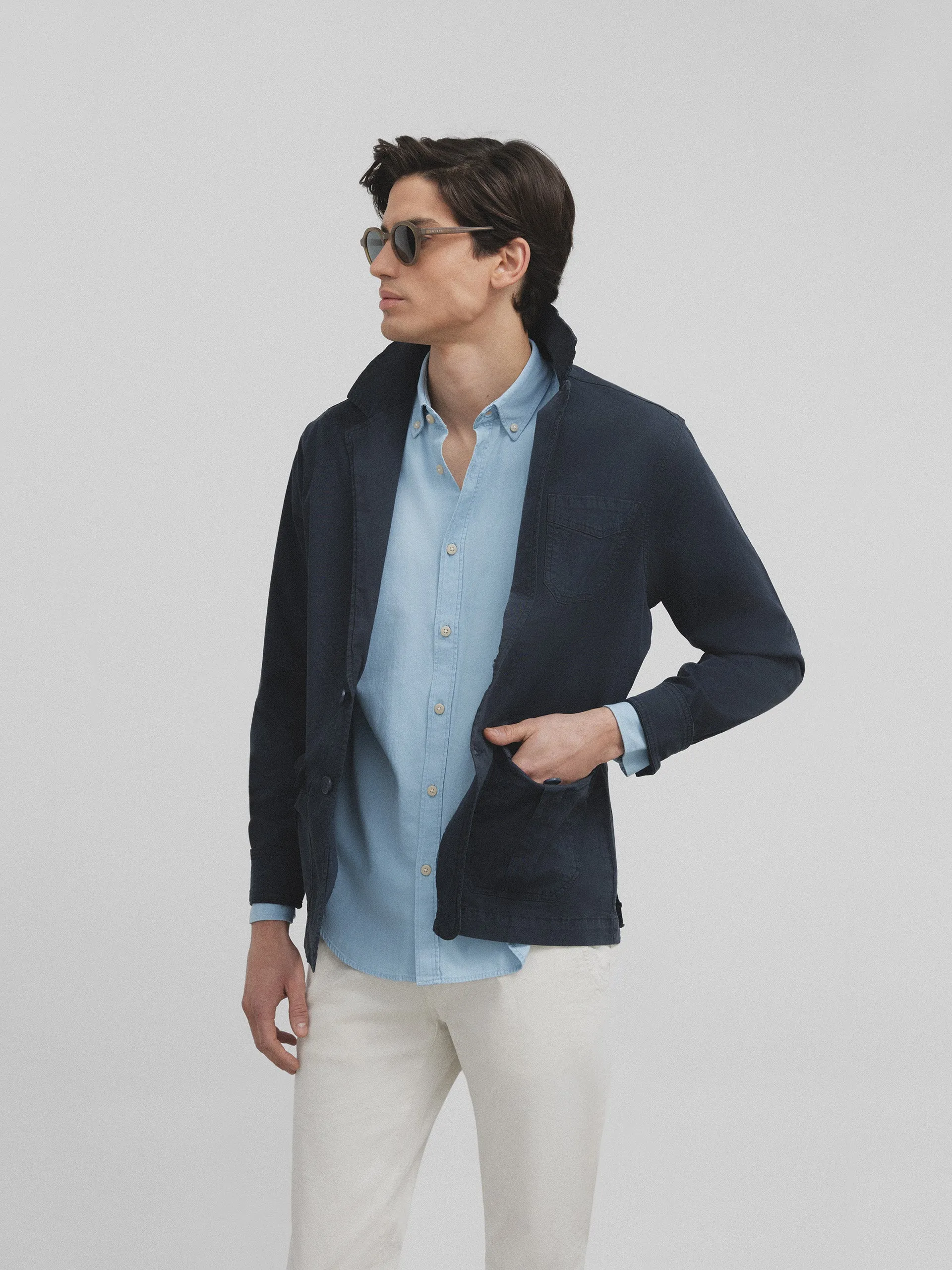 Semiblazer azul marino