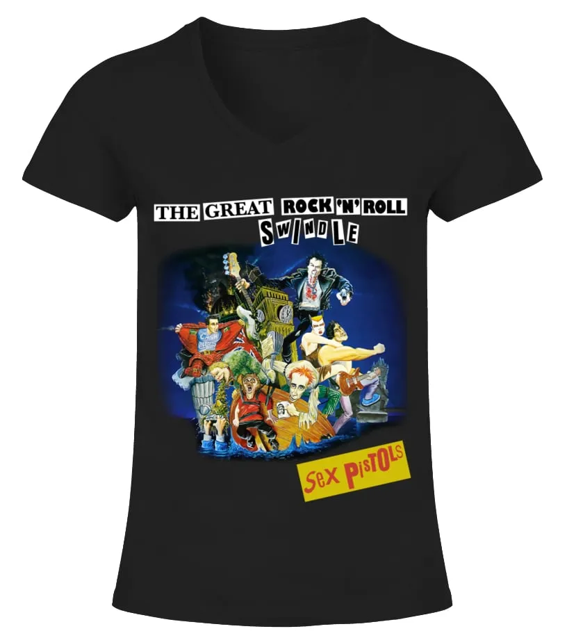 Sex Pistols BK (10) Camiseta cuello pico Mujer