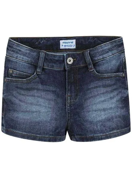 short mayoral tejano oscuro para niña