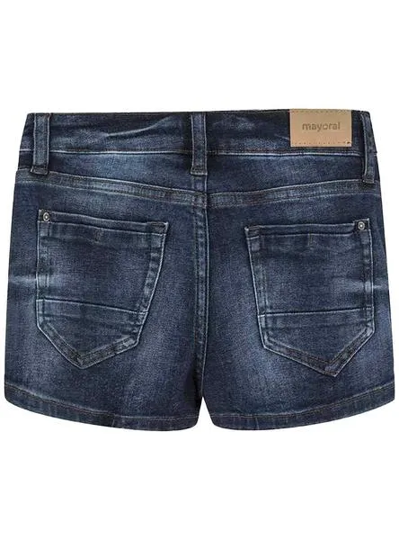 short mayoral tejano oscuro para niña