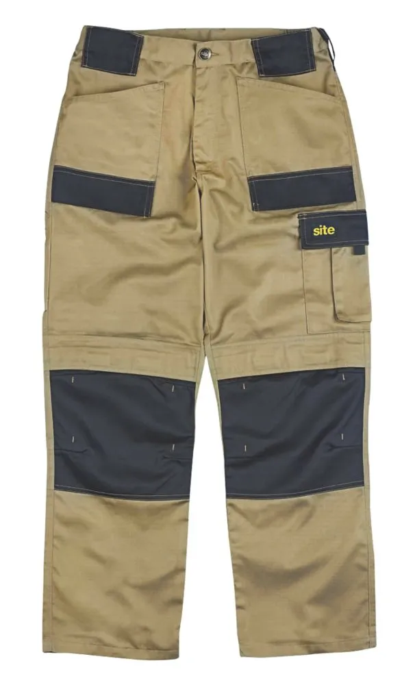 Site Pointer, pantalón de trabajo, piedra/negro (cintura 34