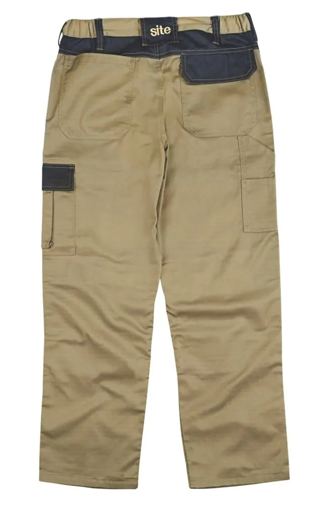 Site Pointer, pantalón de trabajo, piedra/negro (cintura 34