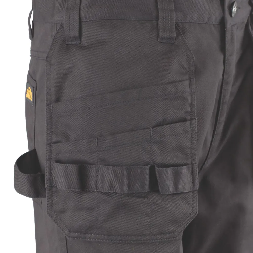 Site Sember, pantalón con bolsillos de pistolera, negro (cintura 38