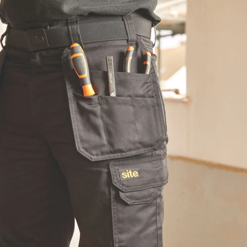 Site Sember, pantalón con bolsillos de pistolera, negro (cintura 38