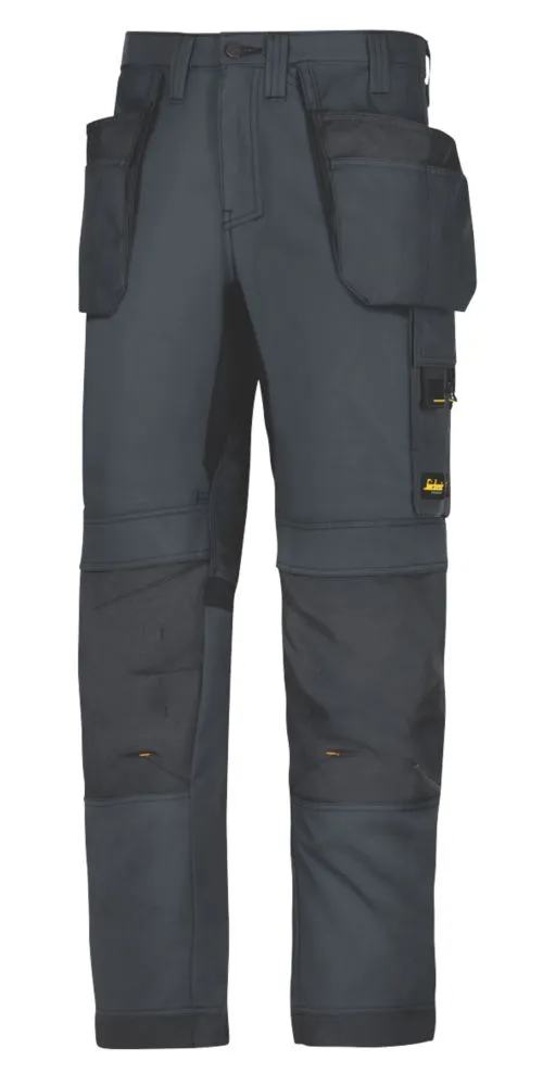 Snickers AllRoundWork, pantalón de trabajo diario, gris acero (cintura 38