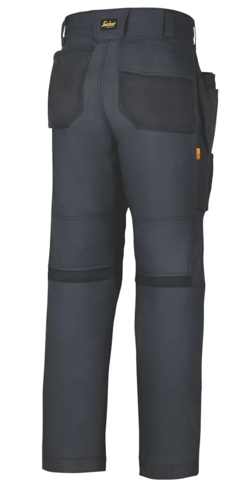 Snickers AllRoundWork, pantalón de trabajo diario, gris acero (cintura 38