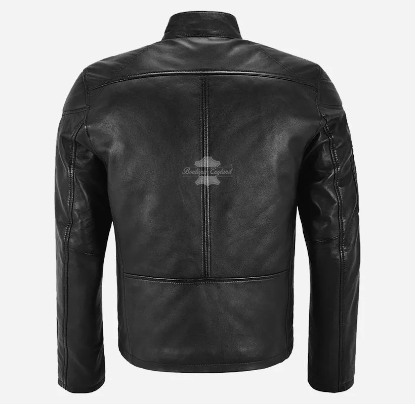 STAR TREK Black Men's Leather Jacket Soft Lamb Napa Fashion Jacket