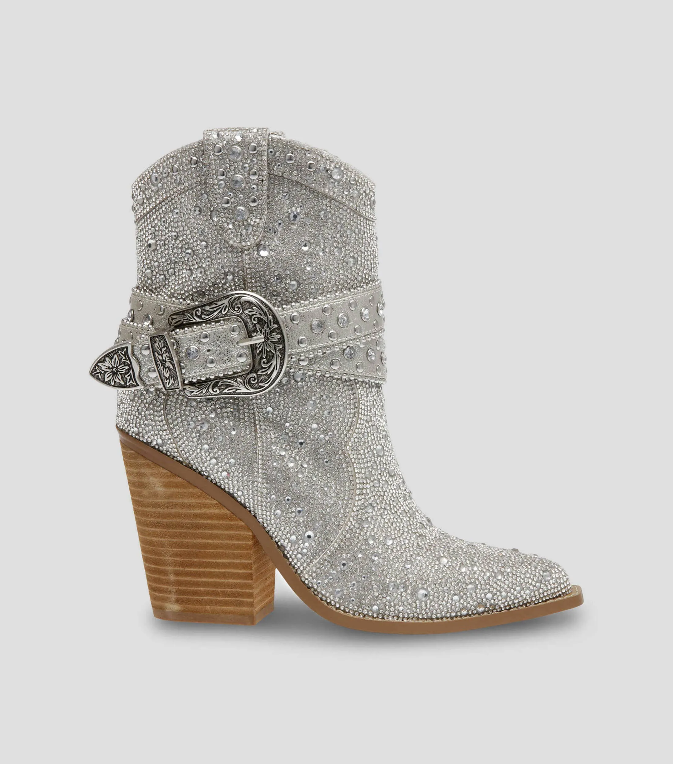 Steve Madden Botines vaqueros con tacón bajo ancho Mujer
