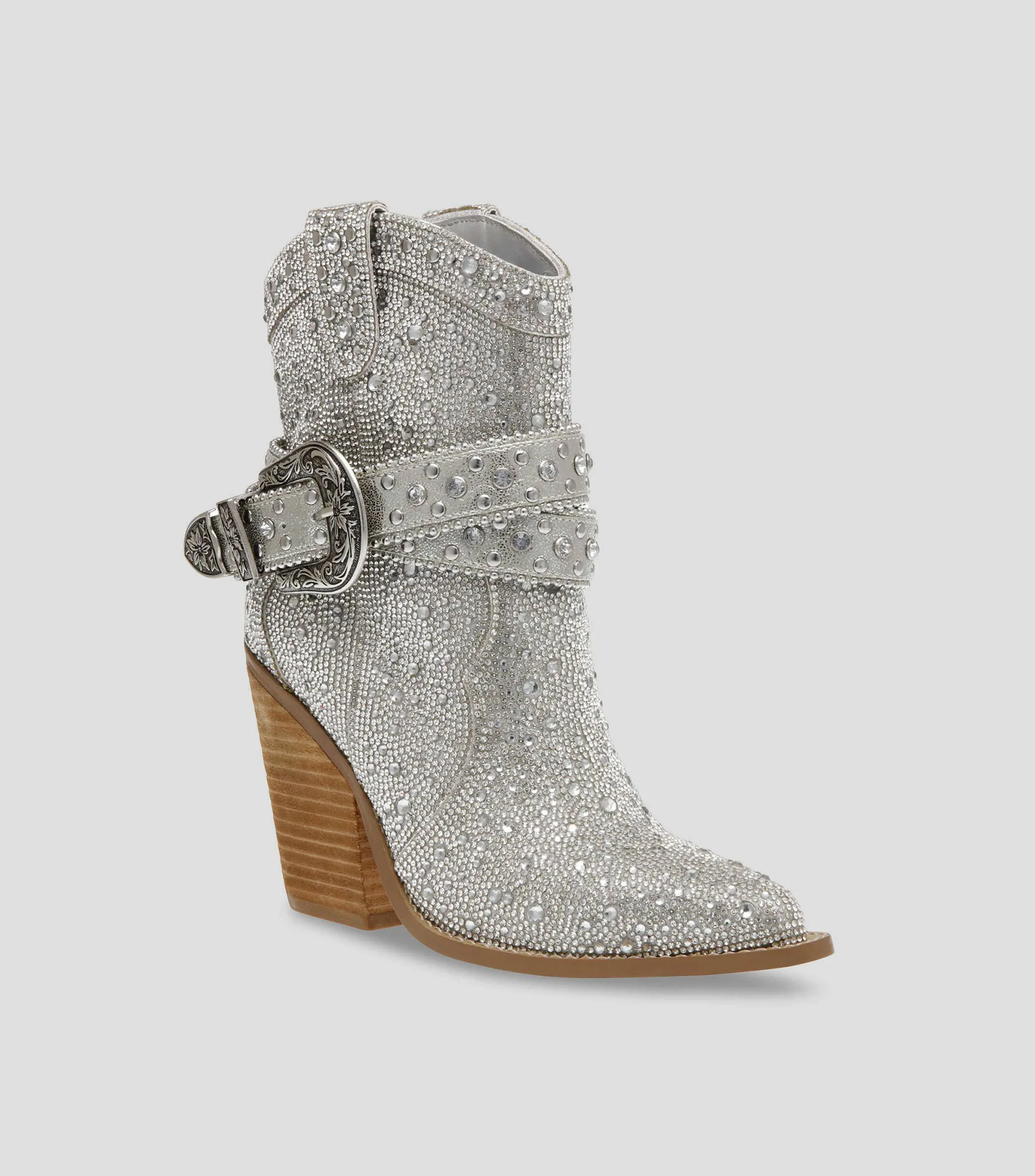 Steve Madden Botines vaqueros con tacón bajo ancho Mujer