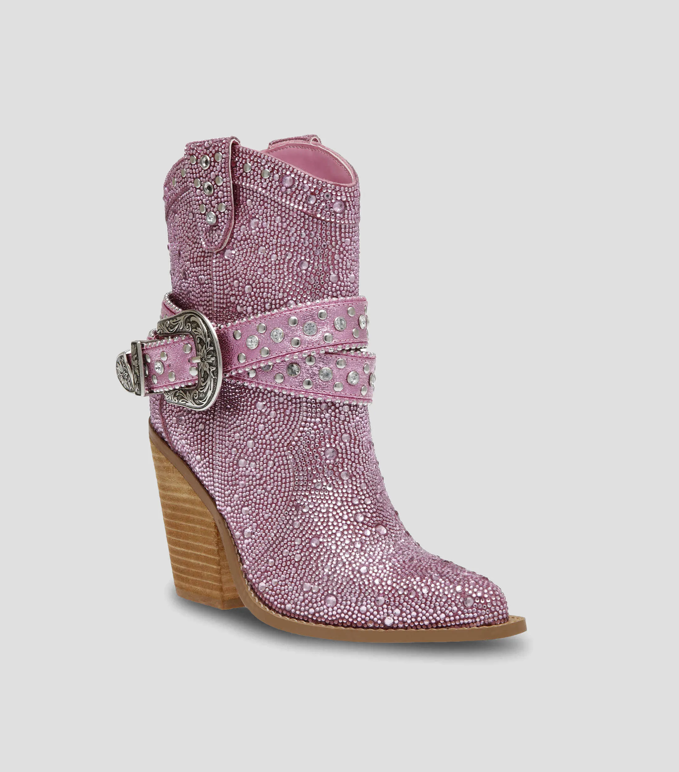 Steve Madden Botines vaqueros Tempest de tacón mediano ancho Mujer