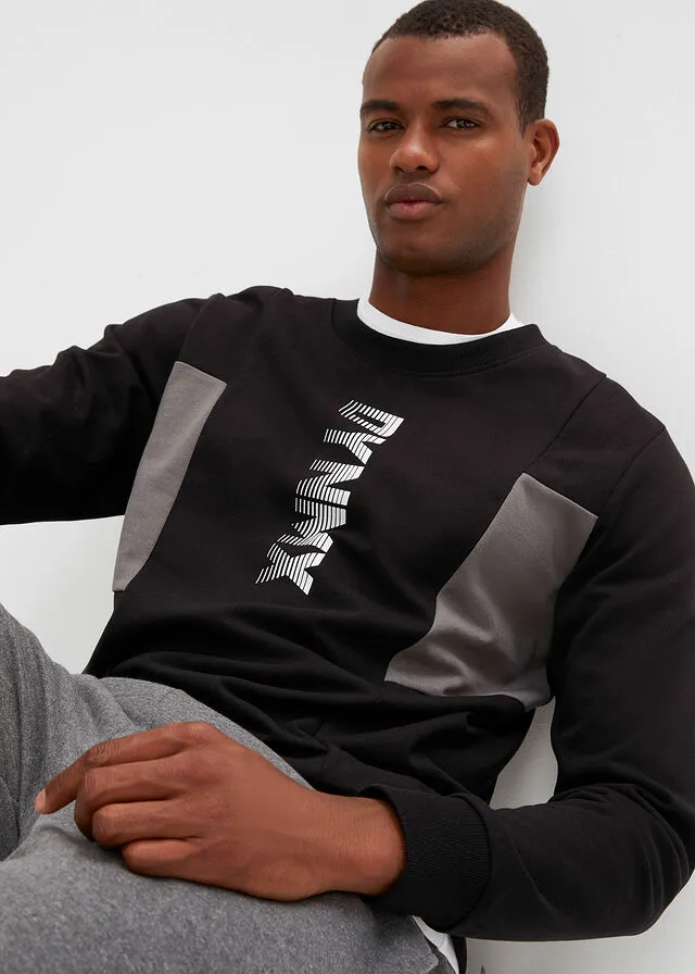 Sudadera con poliéster reciclado Negro