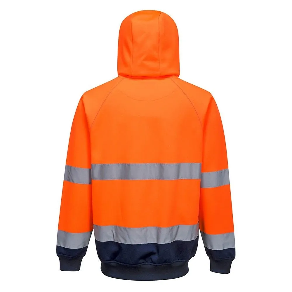 Sudadera de alta visibilidad bicolor con capucha 