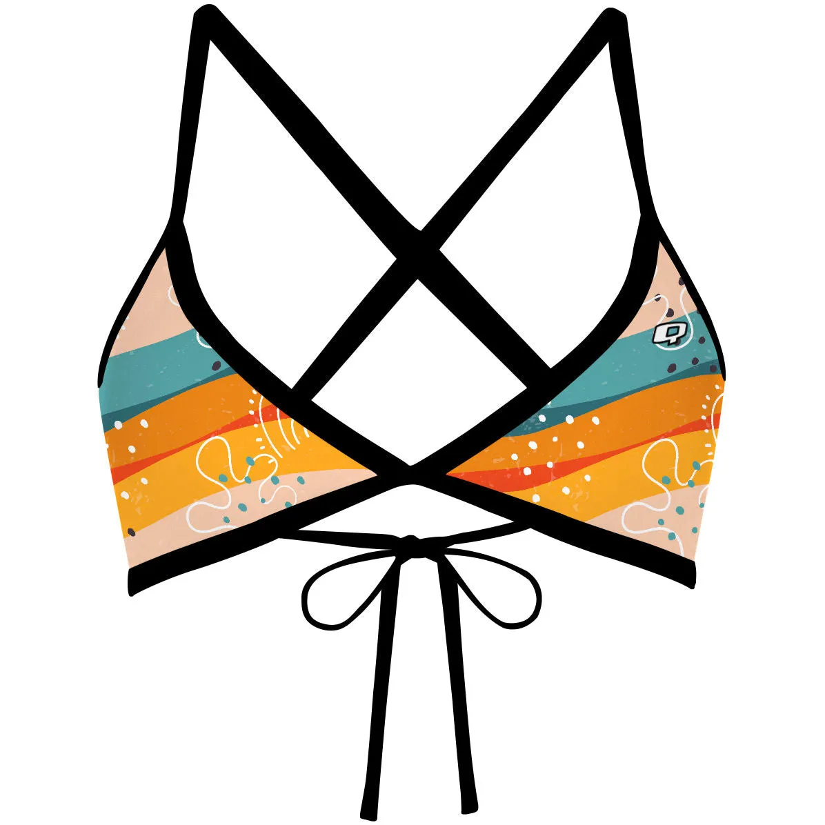 SUNSET STRIPES  TIEBACK BIKINI TOP