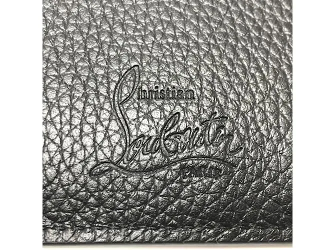Tarjetero de cuero negro Christian Louboutin 