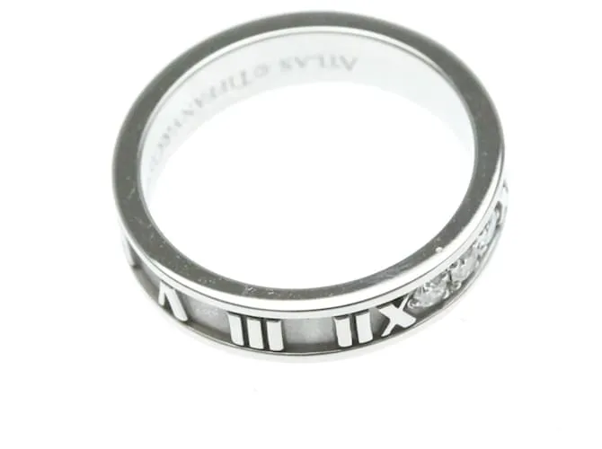 Tiffany & Co Anillo de diamante de moda en oro blanco Tiffany Atlas (18K) Plata 