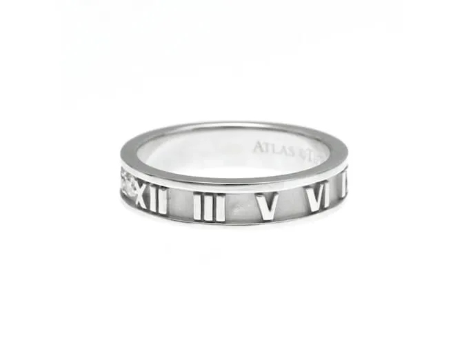 Tiffany & Co Anillo de diamante de moda en oro blanco Tiffany Atlas (18K) Plata 