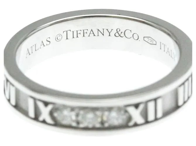 Tiffany & Co Anillo de diamante de moda en oro blanco Tiffany Atlas (18K) Plata 