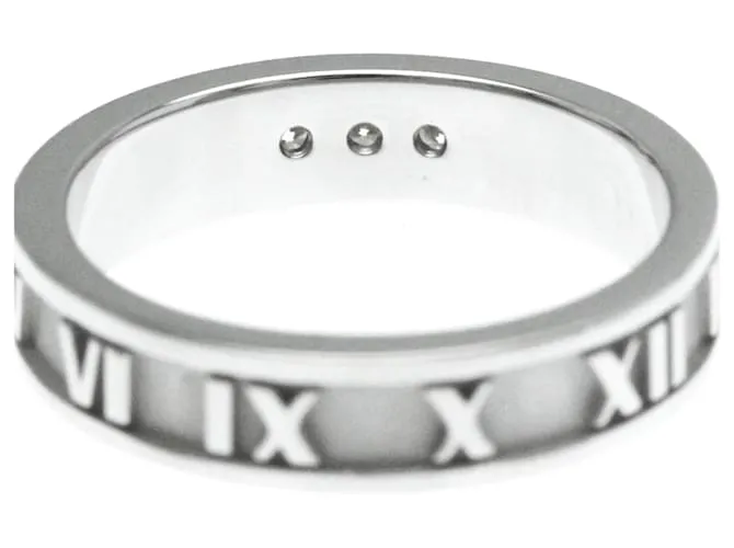 Tiffany & Co Anillo de diamante de moda en oro blanco Tiffany Atlas (18K) Plata 