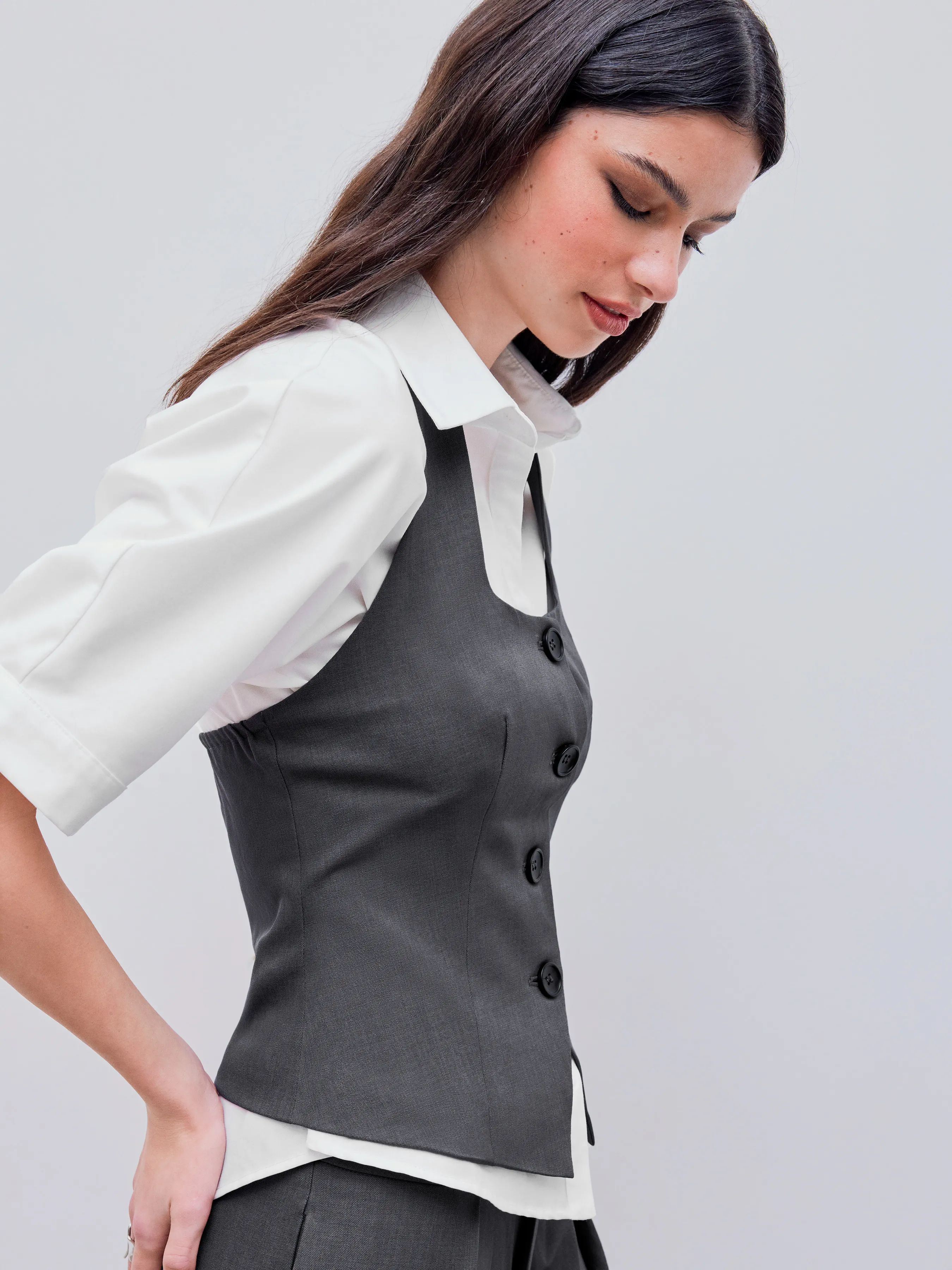 Top con Botones Halter