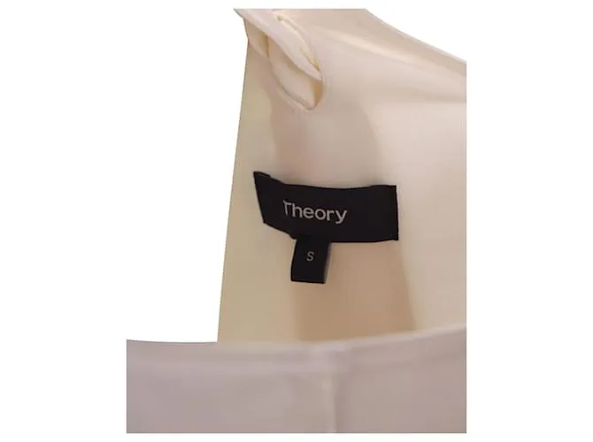 Top con lazo en la espalda Theory de acetato crudo Blanco 