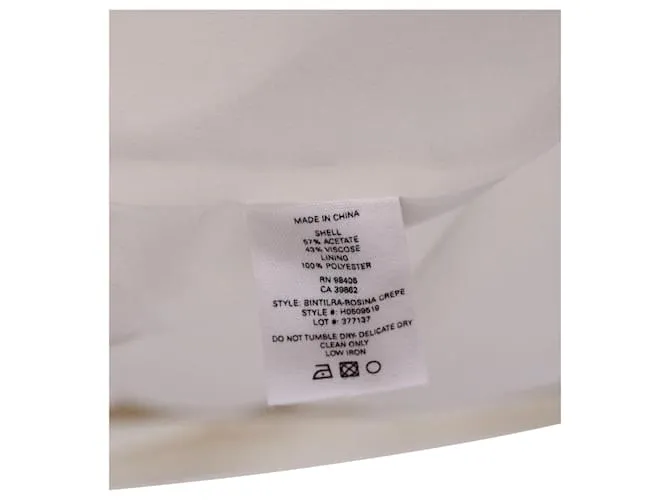 Top con lazo en la espalda Theory de acetato crudo Blanco 