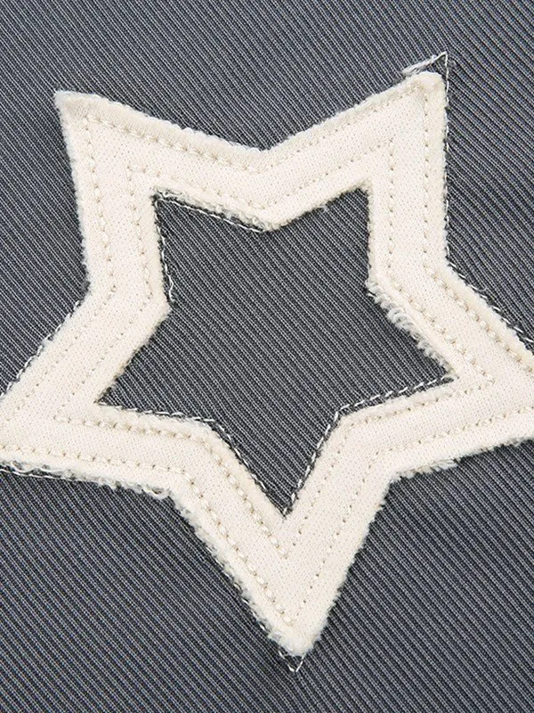 Top corto de punto con parche de estrellas