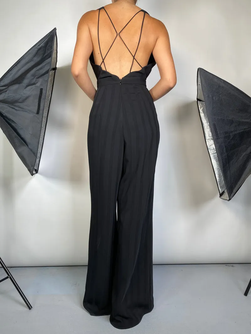 TOPSHOP Enterito Negro Tiras Cruzadas