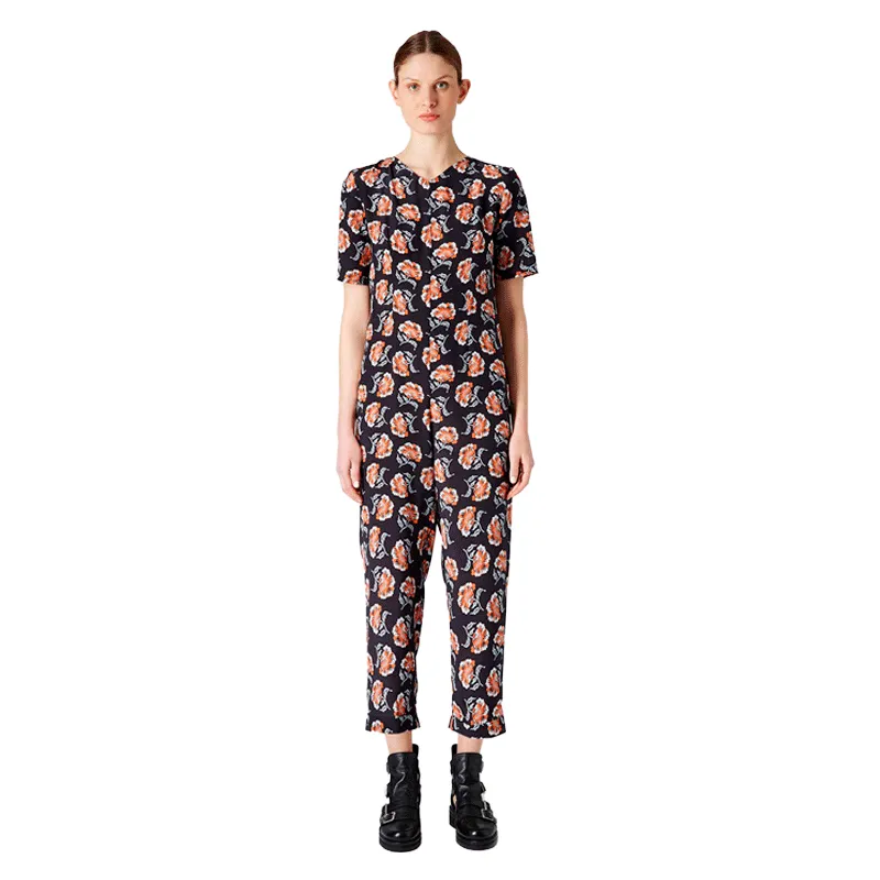 TOPSHOP Enterito Seda Navy Floral