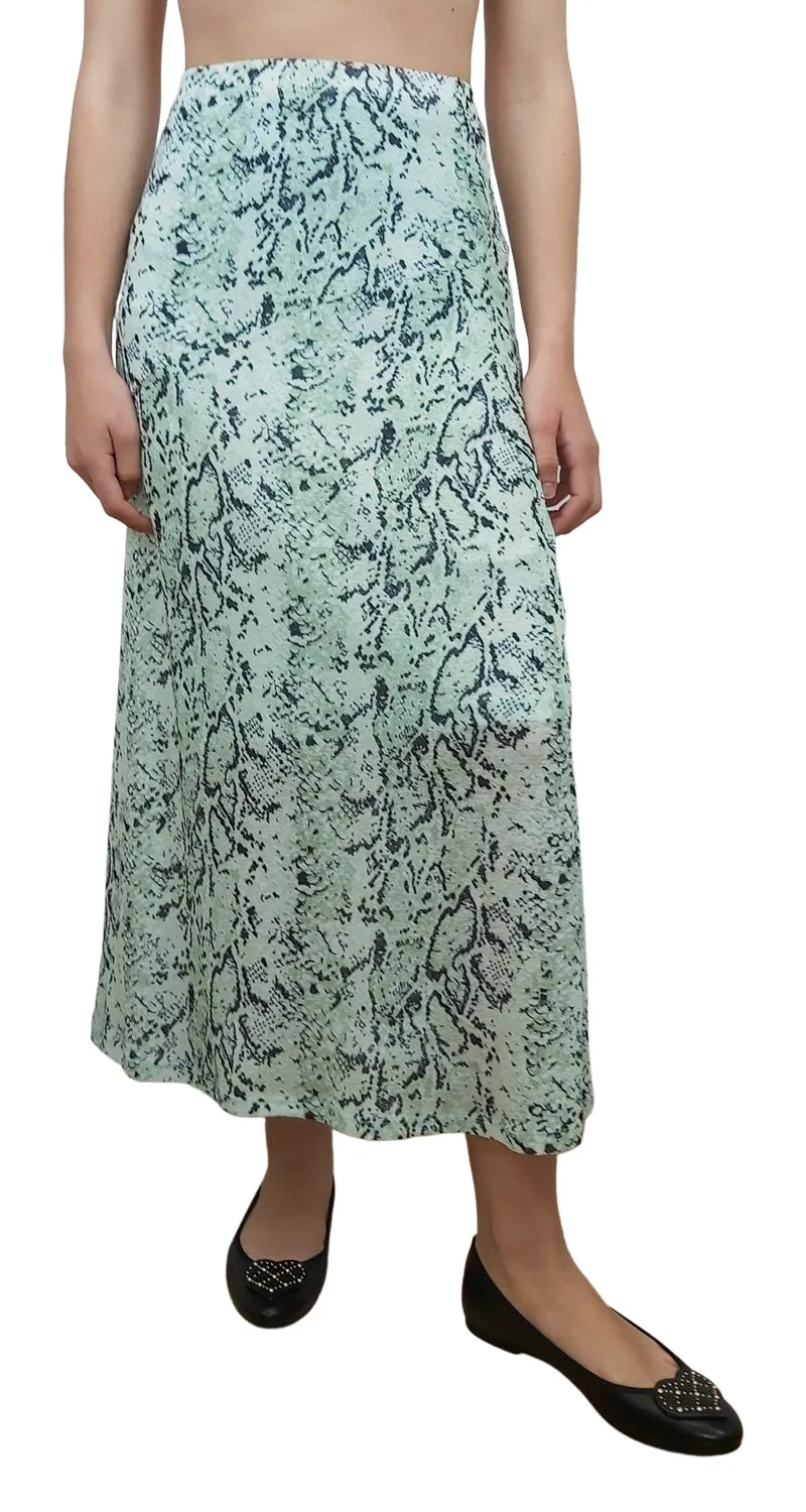 TOPSHOP Falda Menta Pitón