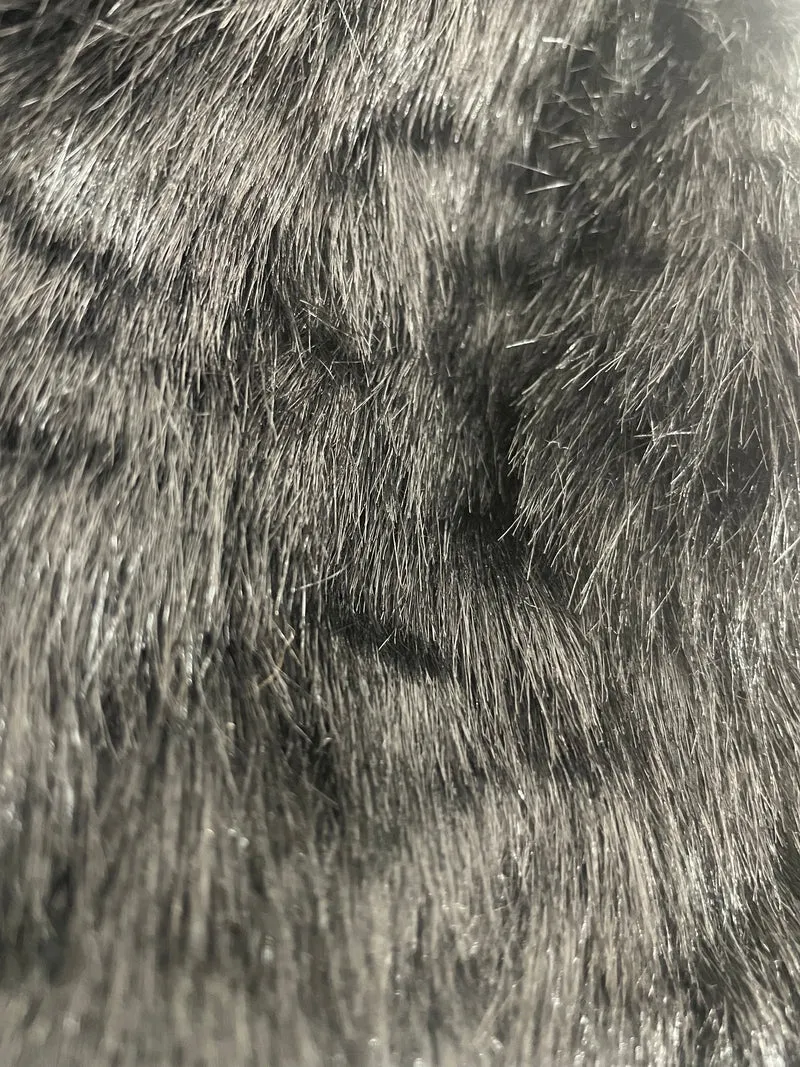 TOPSHOP Leah Black Faux Fur Vest