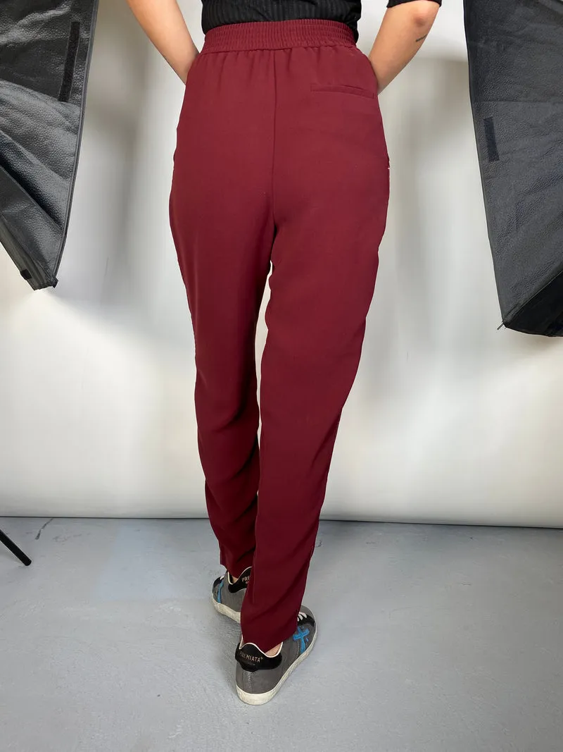 TOPSHOP Pantalón Vinotinto