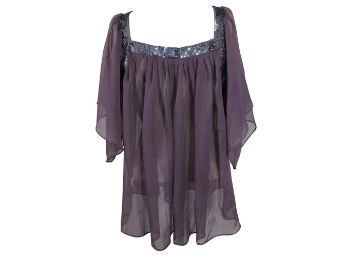 Topshop Tops Ciruela 