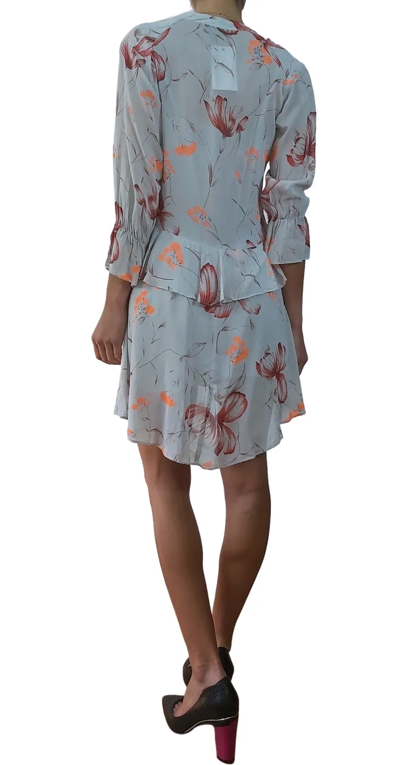 TOPSHOP Vestido Gris Floreado