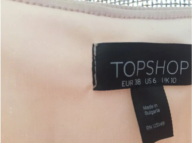 Topshop Vestido Rosa 