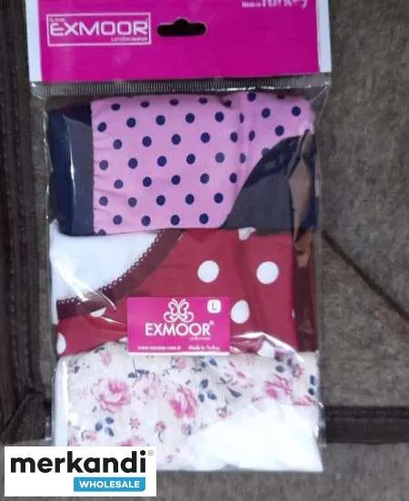Turquía ofrece calzoncillos de mujer de alta calidad en paquete de 3 con colores mezclados para la venta al por mayor, muy de mo