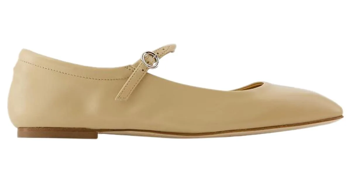 UNA BAILARINA  AEYDE  CUERO  LATTE CASTAñO BEIGE 
