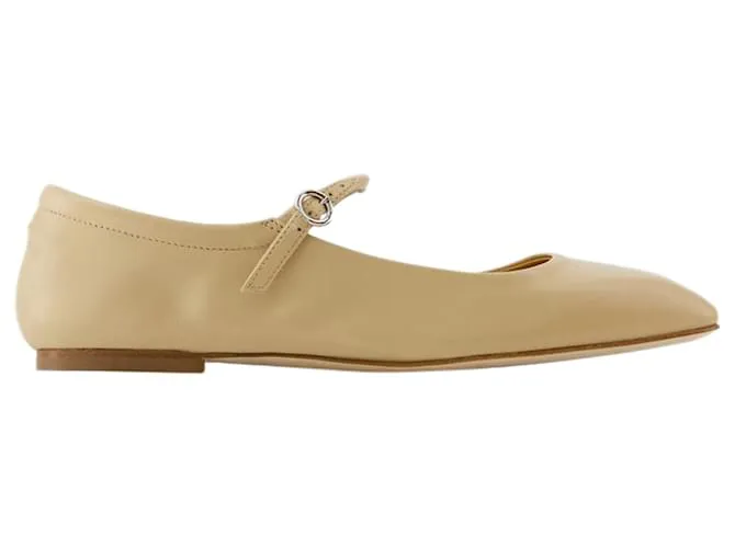 UNA BAILARINA  AEYDE  CUERO  LATTE CASTAñO BEIGE 