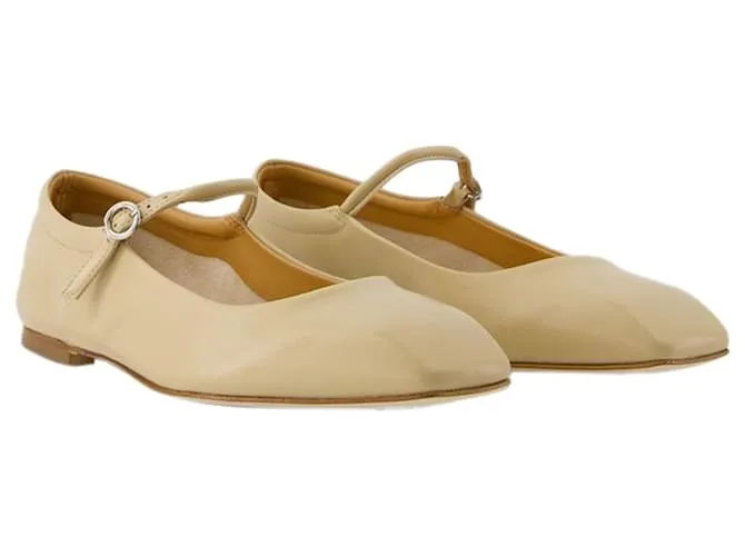 UNA BAILARINA  AEYDE  CUERO  LATTE CASTAñO BEIGE 