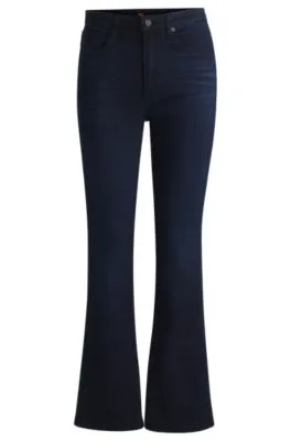 Vaqueros acampanados slim fit en tejido vaquero elástico azul