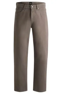 Vaqueros baggy fit en denim italiano beige