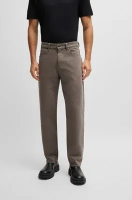 Vaqueros baggy fit en denim italiano beige