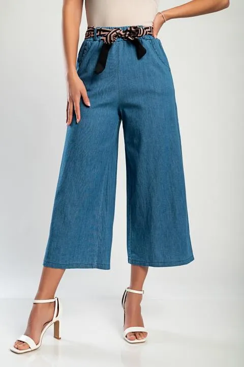 Vaqueros con cintura elástica, azul