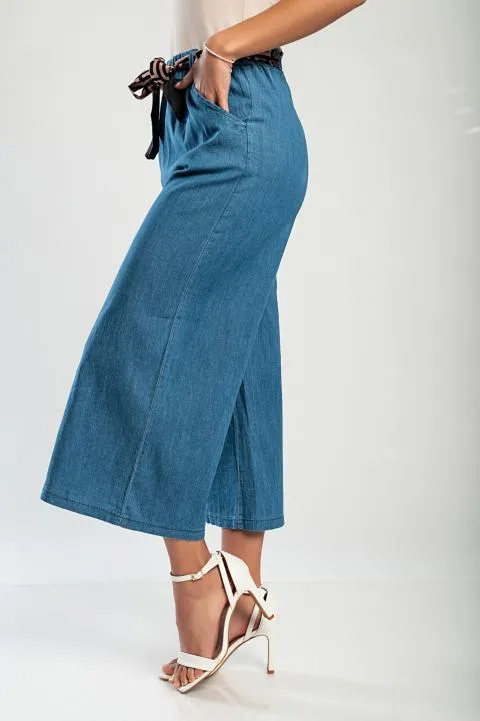 Vaqueros con cintura elástica, azul