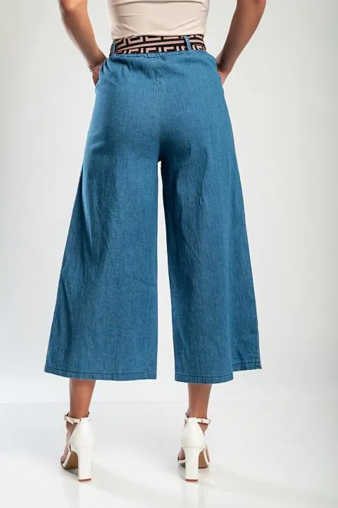 Vaqueros con cintura elástica, azul