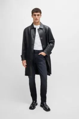 Vaqueros Delaware slim fit de denim italiano negro supersuave