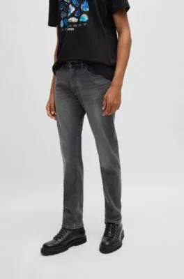 Vaqueros Delaware slim fit en cómodo denim elástico negro