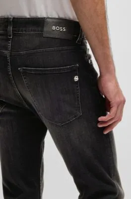 Vaqueros Delaware slim fit en denim negro supersuave