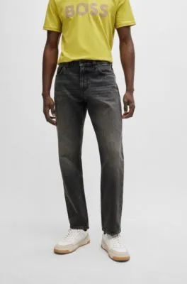  Vaqueros Maine regular fit de denim rígido negro